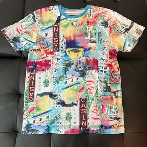 Drill Clothing Retro Miami All Over Print Shirt Mens Sz Medium Multicolor